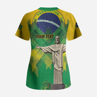 Personalized Brazil Christ The Redeemer Scrub Top Sete de Setembro