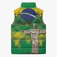 Personalized Brazil Christ The Redeemer Sleeveless Puffer Jacket Sete de Setembro