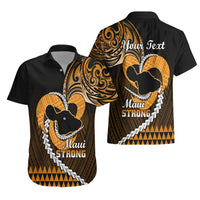 Personalised Hawaii Hawaiian Shirt Maui Be Strong Kakau Gold Version - Wonder Print Shop