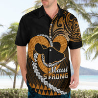 Personalised Hawaii Hawaiian Shirt Maui Be Strong Kakau Gold Version - Wonder Print Shop