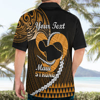 Personalised Hawaii Hawaiian Shirt Maui Be Strong Kakau Gold Version - Wonder Print Shop