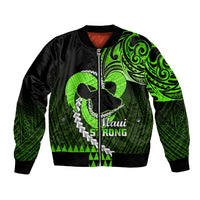 Personalised Hawaii Bomber Jacket Maui Be Strong Kakau Green Version - Wonder Print Shop
