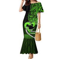 Personalised Hawaii Mermaid Dress Maui Be Strong Kakau Green Version - Wonder Print Shop