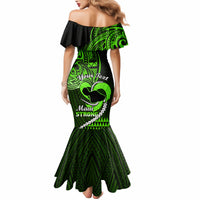 Personalised Hawaii Mermaid Dress Maui Be Strong Kakau Green Version - Wonder Print Shop