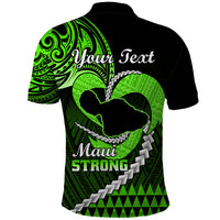 Personalised Hawaii Polo Shirt Maui Be Strong Kakau Green Version - Wonder Print Shop