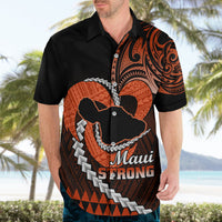 Personalised Hawaii Hawaiian Shirt Maui Be Strong Kakau Orange Version - Wonder Print Shop