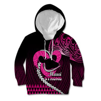 Personalised Hawaii Kid Hoodie Maui Be Strong Kakau Pink Version - Wonder Print Shop