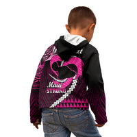 Personalised Hawaii Kid Hoodie Maui Be Strong Kakau Pink Version - Wonder Print Shop
