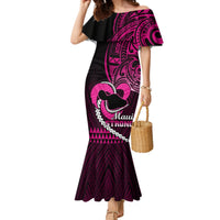 Personalised Hawaii Mermaid Dress Maui Be Strong Kakau Pink Version - Wonder Print Shop