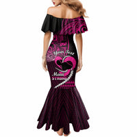 Personalised Hawaii Mermaid Dress Maui Be Strong Kakau Pink Version - Wonder Print Shop