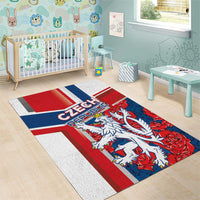 Czech Republic Area Rug Czechia Lion Rosa Pattern - Wonder Print Shop