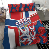 Czech Republic Bedding Set Czechia Lion Rosa Pattern - Wonder Print Shop