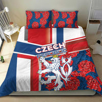 Czech Republic Bedding Set Czechia Lion Rosa Pattern - Wonder Print Shop