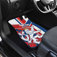 Czech Republic Car Mats Czechia Lion Rosa Pattern - Wonder Print Shop
