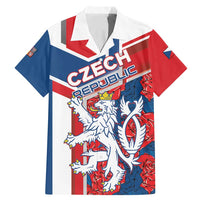 Personalised Czech Republic Family Matching Mermaid Dress and Hawaiian Shirt Czechia Lion Rosa Pattern - Wonder Print Shop