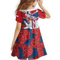 Personalised Czech Republic Family Matching Off Shoulder Maxi Dress and Hawaiian Shirt Czechia Lion Rosa Pattern - Wonder Print Shop