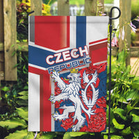 Czech Republic Garden Flag Czechia Lion Rosa Pattern - Wonder Print Shop
