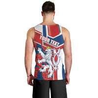 Personalised Czech Republic Men Tank Top Czechia Lion Rosa Pattern - Wonder Print Shop