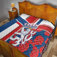 Czech Republic Quilt Czechia Lion Rosa Pattern - Wonder Print Shop