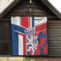 Czech Republic Quilt Czechia Lion Rosa Pattern - Wonder Print Shop