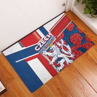 Czech Republic Rubber Doormat Czechia Lion Rosa Pattern - Wonder Print Shop