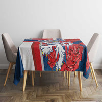 Czech Republic Tablecloth Czechia Lion Rosa Pattern - Wonder Print Shop