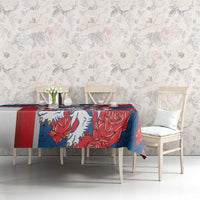 Czech Republic Tablecloth Czechia Lion Rosa Pattern - Wonder Print Shop