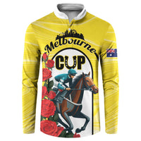 Personalised Melbourne Horse Racing Button Sweatshirt The Race That Stops The Nation - Wonder Print Shop