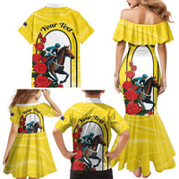 Personalised Melbourne Horse Racing Family Matching Mermaid Dress and Hawaiian Shirt The Race That Stops The Nation - Wonder Print Shop
