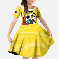 Personalised Melbourne Horse Racing Family Matching Off Shoulder Maxi Dress and Hawaiian Shirt The Race That Stops The Nation - Wonder Print Shop