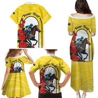 Personalised Melbourne Horse Racing Family Matching Puletasi and Hawaiian Shirt The Race That Stops The Nation - Wonder Print Shop