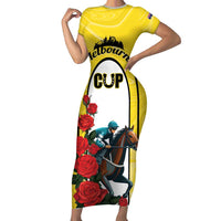 Personalised Melbourne Horse Racing Family Matching Short Sleeve Bodycon Dress and Hawaiian Shirt The Race That Stops The Nation - Wonder Print Shop