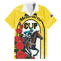 Personalised Melbourne Horse Racing Family Matching Summer Maxi Dress and Hawaiian Shirt The Race That Stops The Nation - Wonder Print Shop