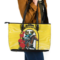 Melbourne Horse Racing Leather Tote Bag The Race That Stops The Nation - Wonder Print Shop