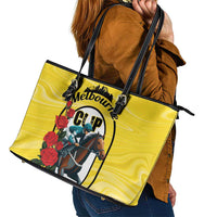 Melbourne Horse Racing Leather Tote Bag The Race That Stops The Nation - Wonder Print Shop