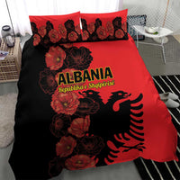 Albania Eagle Bedding Set Red Poppy Flowers - Wonder Print Shop