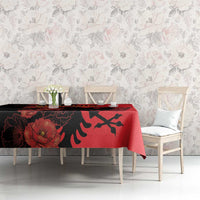 Albania Eagle Tablecloth Red Poppy Flowers - Wonder Print Shop