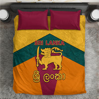Sri Lanka Independence Day Bedding Set Golden Lion Sinha Flag Style - Wonder Print Shop