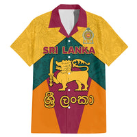 Sri Lanka Independence Day Family Matching Mermaid Dress and Hawaiian Shirt Golden Lion Sinha Flag Style - Wonder Print Shop