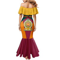 Sri Lanka Independence Day Mermaid Dress Golden Lion Sinha Flag Style - Wonder Print Shop