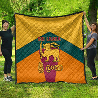 Sri Lanka Independence Day Quilt Golden Lion Sinha Flag Style - Wonder Print Shop