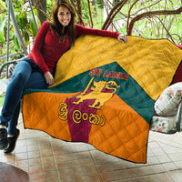 Sri Lanka Independence Day Quilt Golden Lion Sinha Flag Style - Wonder Print Shop