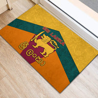 Sri Lanka Independence Day Rubber Doormat Golden Lion Sinha Flag Style - Wonder Print Shop