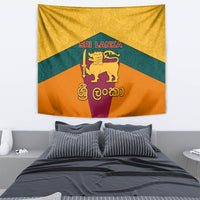 Sri Lanka Independence Day Tapestry Golden Lion Sinha Flag Style - Wonder Print Shop