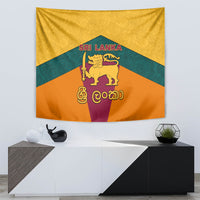 Sri Lanka Independence Day Tapestry Golden Lion Sinha Flag Style - Wonder Print Shop