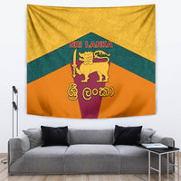 Sri Lanka Independence Day Tapestry Golden Lion Sinha Flag Style - Wonder Print Shop