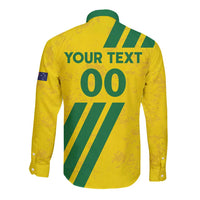 Custom Soccer 2026 Australia Long Sleeve Button Shirt Socceroos Go Glory