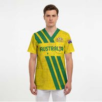 Custom Soccer 2026 Australia Scrub Top Socceroos Go Glory