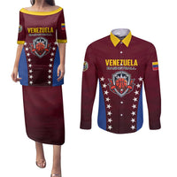 Venezuela Basketball Custom Couples Matching Puletasi and Long Sleeve Button Shirt La Vinotinto de las alturas