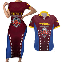Venezuela Basketball Custom Couples Matching Short Sleeve Bodycon Dress and Hawaiian Shirt La Vinotinto de las alturas